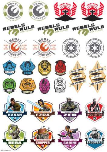 Star Wars Rebel Edible Icing Character Icon Sheet - Click Image to Close